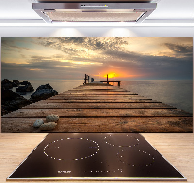 Küchen wandpaneel Holzsteg