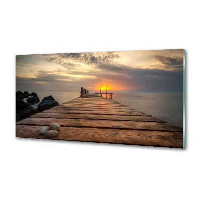 Küchen wandpaneel Holzsteg