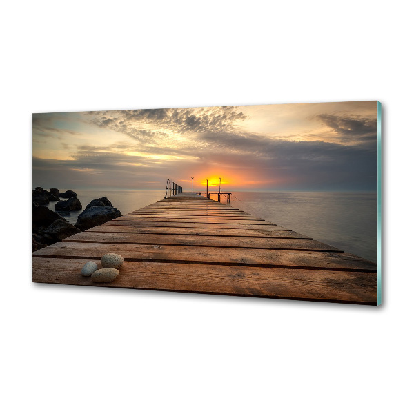 Küchen wandpaneel Holzsteg