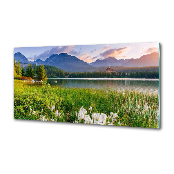 Küchen wandpaneel See in den Bergen