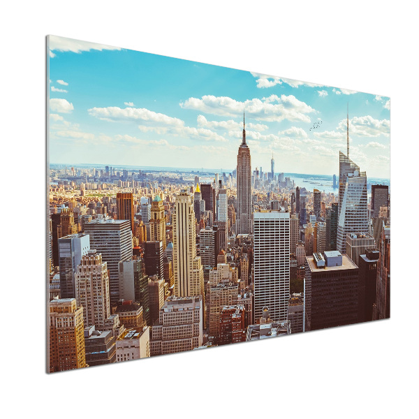 Küchen wandpaneel New York aus der Vogelperspektive
