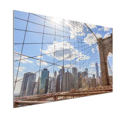 Glasrückwand für die küche New Yorker Brücke