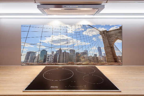 Glasrückwand für die küche New Yorker Brücke