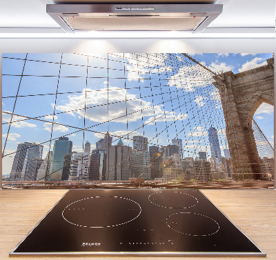 Glasrückwand für die küche New Yorker Brücke