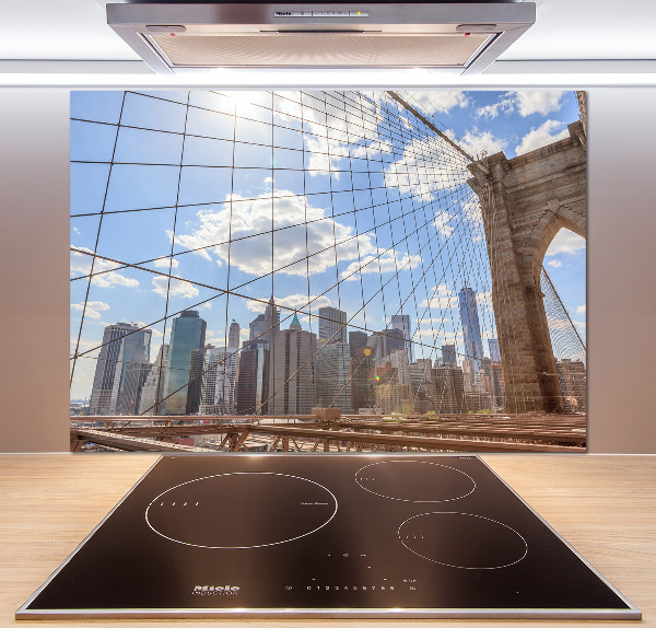 Glasrückwand für die küche New Yorker Brücke
