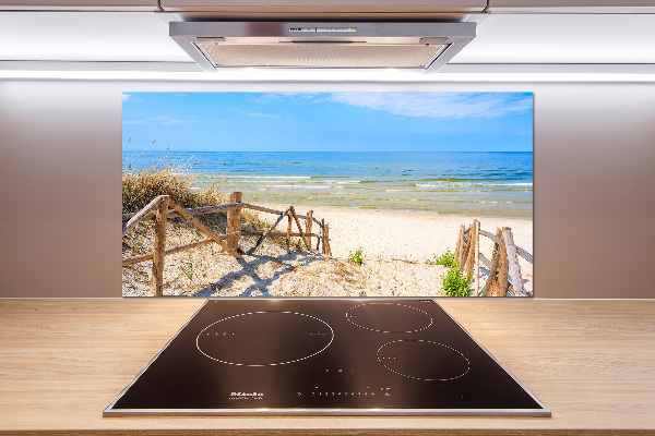 Glasrückwand für die küche Zugang zum Strand