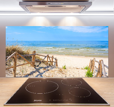 Glasrückwand für die küche Zugang zum Strand