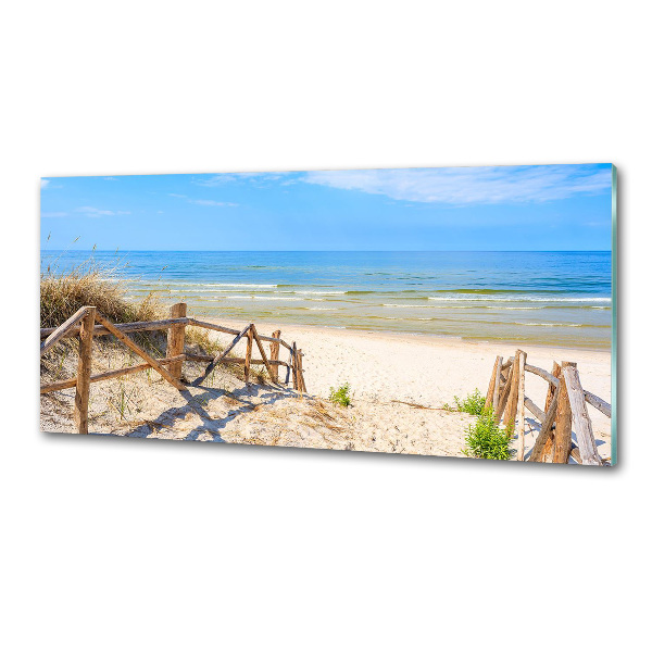 Glasrückwand für die küche Zugang zum Strand