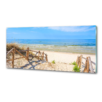 Glasrückwand für die küche Zugang zum Strand