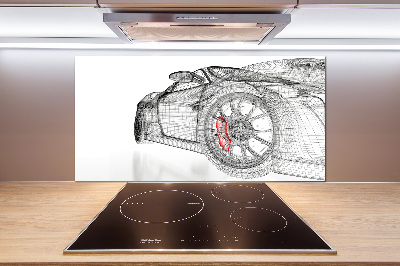 Glasrückwand für die küche Auto-Netz