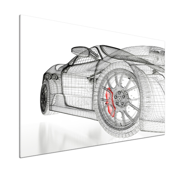 Glasrückwand für die küche Auto-Netz