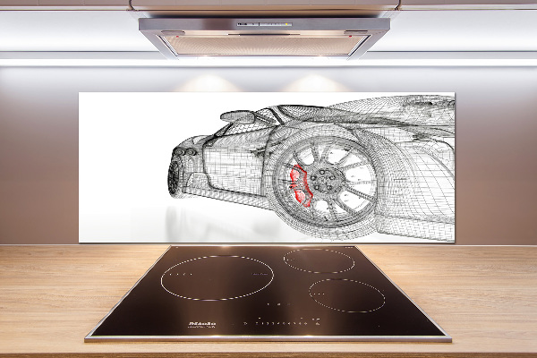 Glasrückwand für die küche Auto-Netz