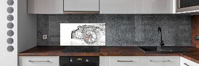 Glasrückwand für die küche Auto-Netz