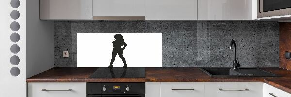 Glasrückwand für die küche Silhouette einer Frau