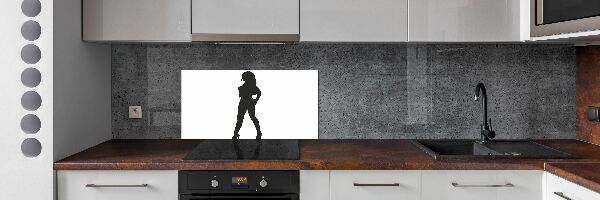 Glasrückwand für die küche Silhouette einer Frau