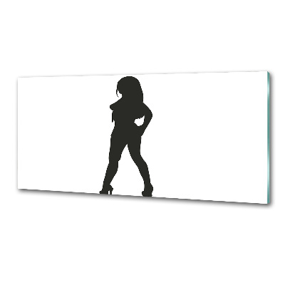Glasrückwand für die küche Silhouette einer Frau