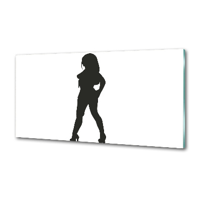 Glasrückwand für die küche Silhouette einer Frau