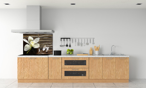 Glasrückwand für die küche Orchidee