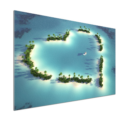 Küchen wandpaneel Herzförmige Inseln