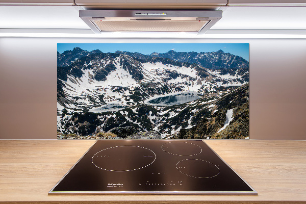 Glasrückwand für die küche See in den Tatra-Bergen