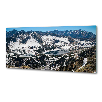 Glasrückwand für die küche See in den Tatra-Bergen