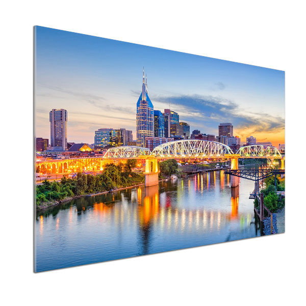 Glasrückwand für die küche Tennessee Bridge USA