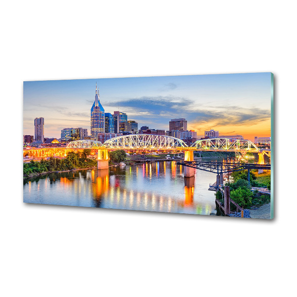 Glasrückwand für die küche Tennessee Bridge USA