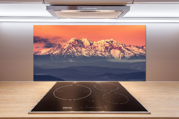 Küchen wandpaneel Sonnenaufgang in den Tatra-Bergen