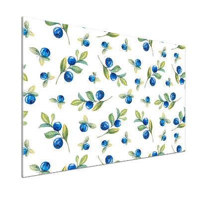 Glasrückwand für die küche Blaubeeren