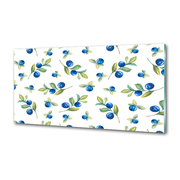Glasrückwand für die küche Blaubeeren