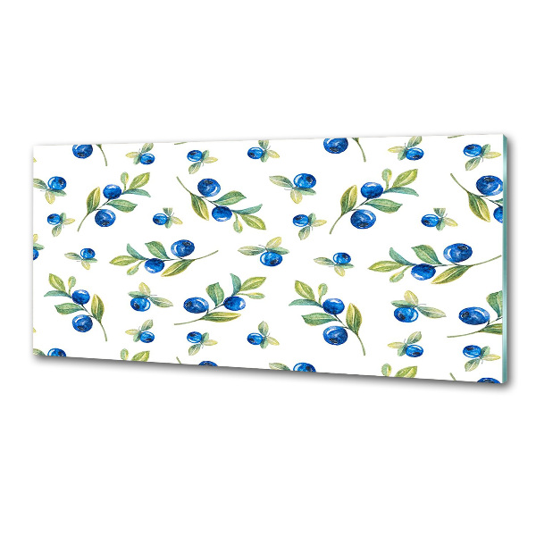 Glasrückwand für die küche Blaubeeren