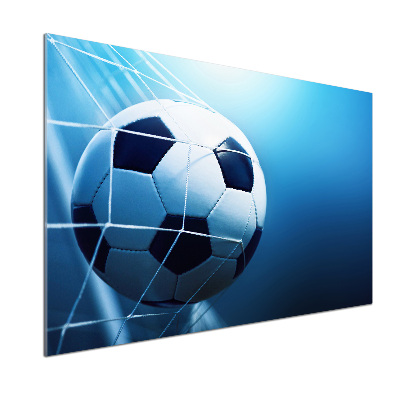 Glasrückwand für die küche Der Ball ist im Tor