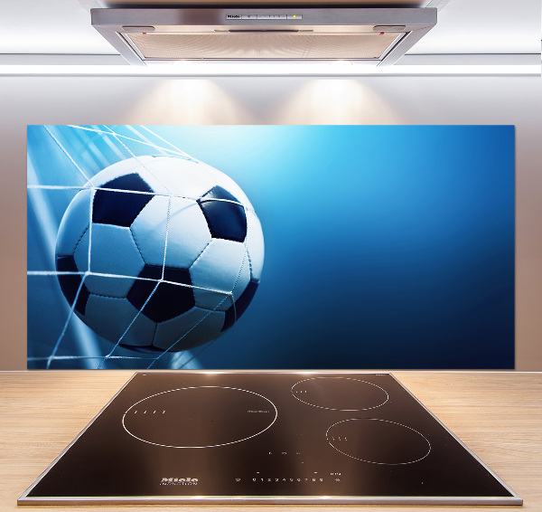 Glasrückwand für die küche Der Ball ist im Tor