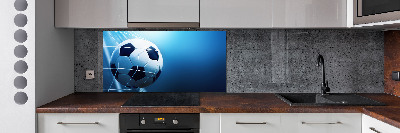 Glasrückwand für die küche Der Ball ist im Tor