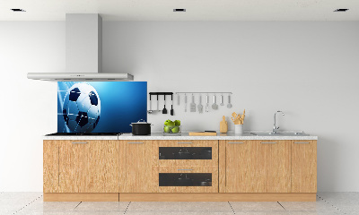 Glasrückwand für die küche Der Ball ist im Tor