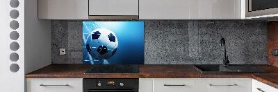 Glasrückwand für die küche Der Ball ist im Tor