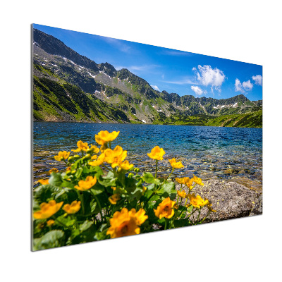 Küchen wandpaneel See in den Bergen