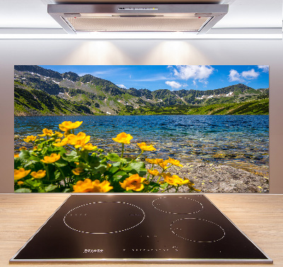 Küchen wandpaneel See in den Bergen