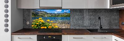 Küchen wandpaneel See in den Bergen