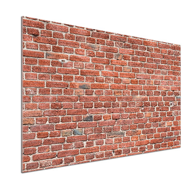Glasrückwand für die küche Ziegelmauer