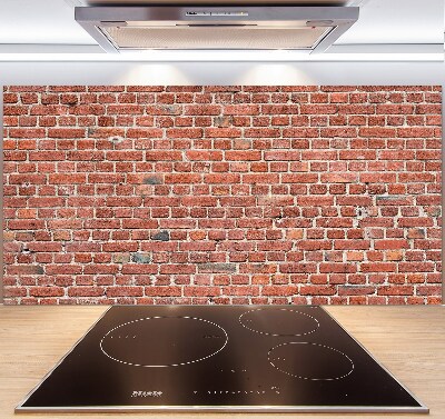 Glasrückwand für die küche Ziegelmauer