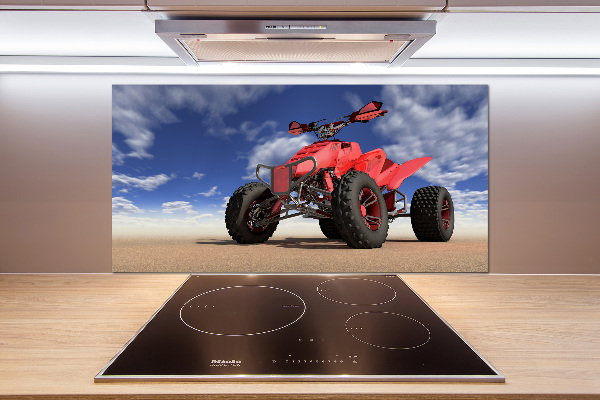 Glasrückwand für die küche Quad in der Wüste