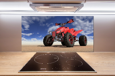 Glasrückwand für die küche Quad in der Wüste