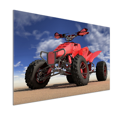 Glasrückwand für die küche Quad in der Wüste