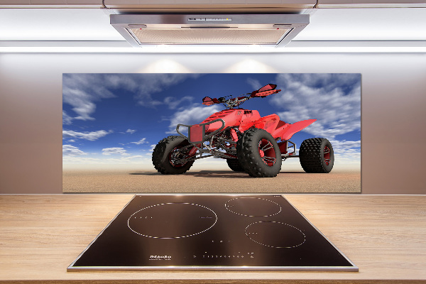 Glasrückwand für die küche Quad in der Wüste