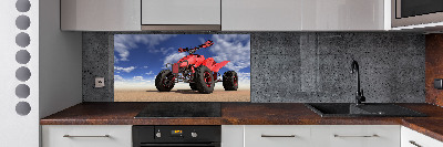 Glasrückwand für die küche Quad in der Wüste