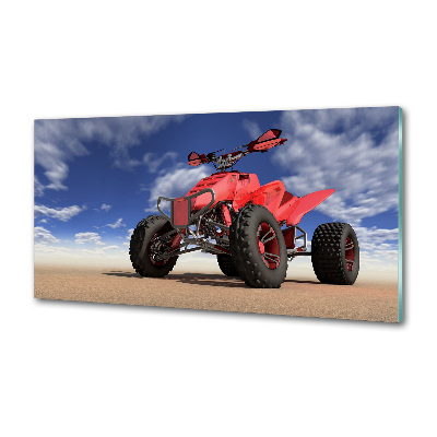 Glasrückwand für die küche Quad in der Wüste
