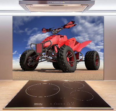 Glasrückwand für die küche Quad in der Wüste