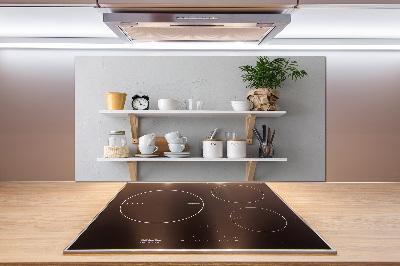 Küchen wandpaneel Dekorationen im Regal