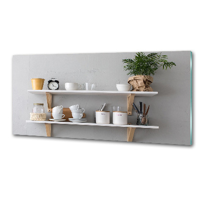 Küchen wandpaneel Dekorationen im Regal